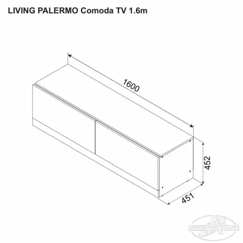 PALERMO ТВ комод 1,6 м
