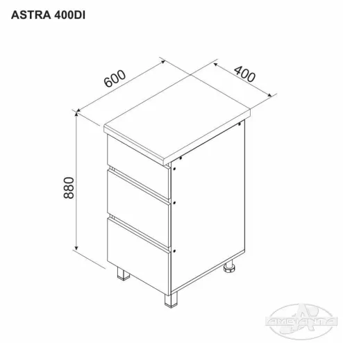 Нижний модуль ASTRA 400 DI (3 ящика)