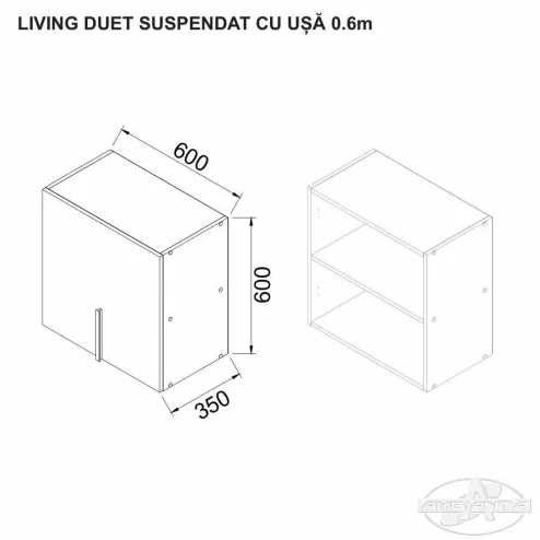 Duet Dulap suspendat cu usa 0.6m
