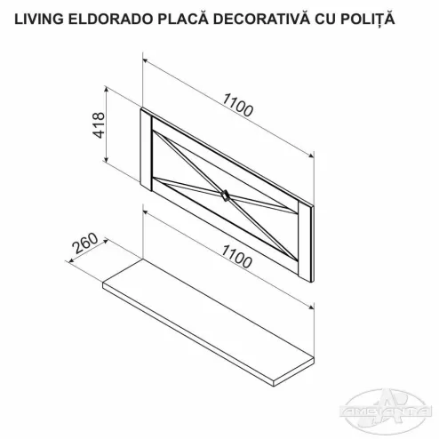 Eldorado Placa decorativa cu polite