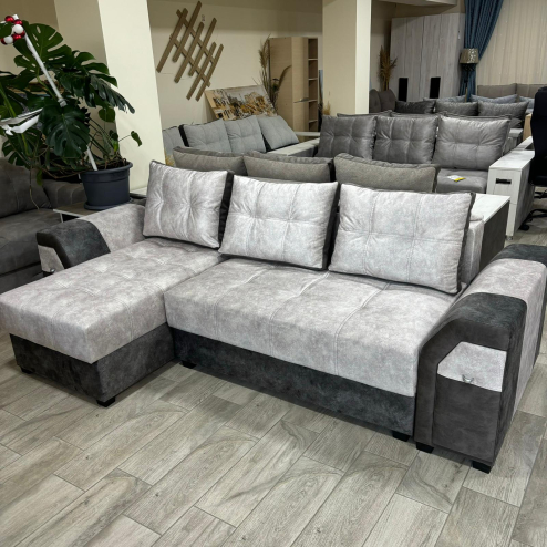 Угловой диван D Серый