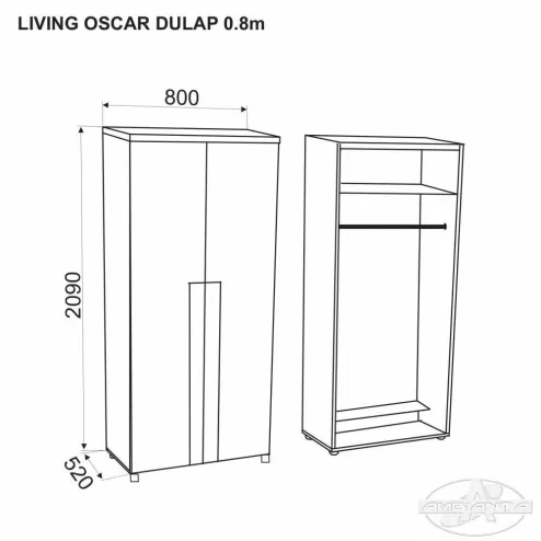 OSCAR Шкаф 0,8 м