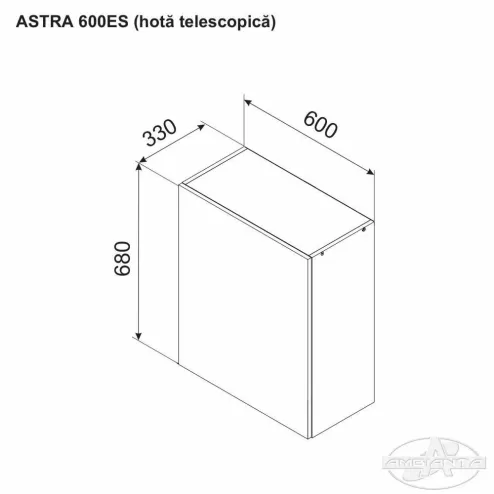 Верхний модуль ASTRA 600 ES (телескопическая вытяжка)