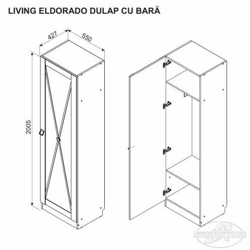 Eldorado Dulap cu bara 0.55m