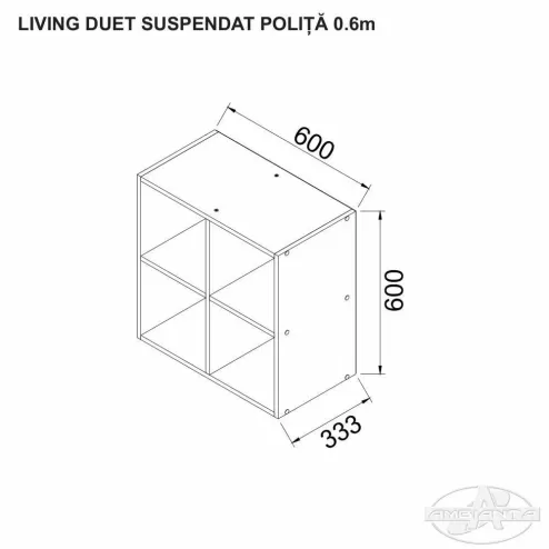 Duet Dulap suspendat polite 0.6m