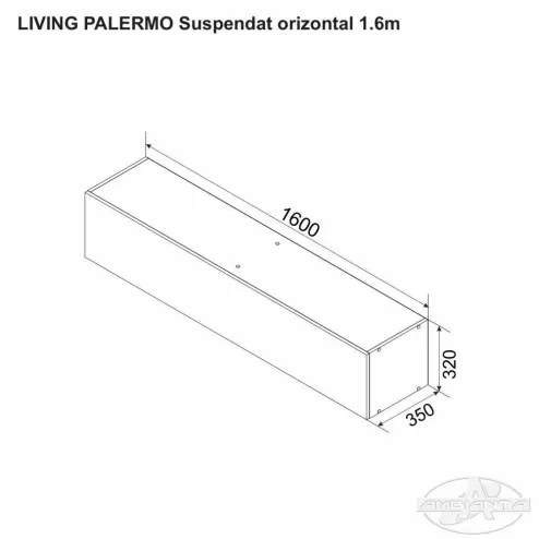 PALERMO Навесной горизонтальный шкаф 1,6 м