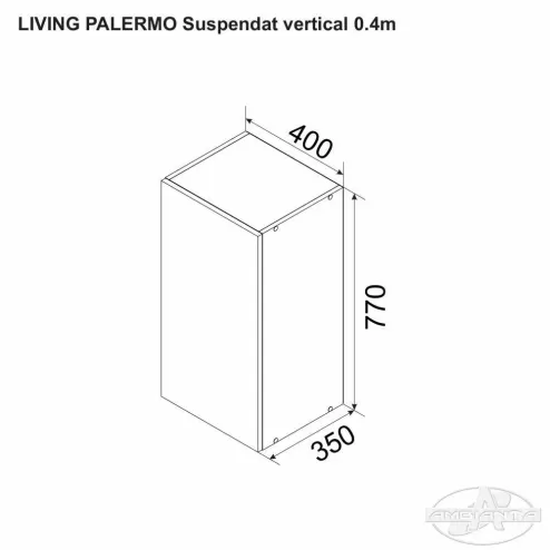 PALERMO Навесной вертикальный шкаф 0,4 м