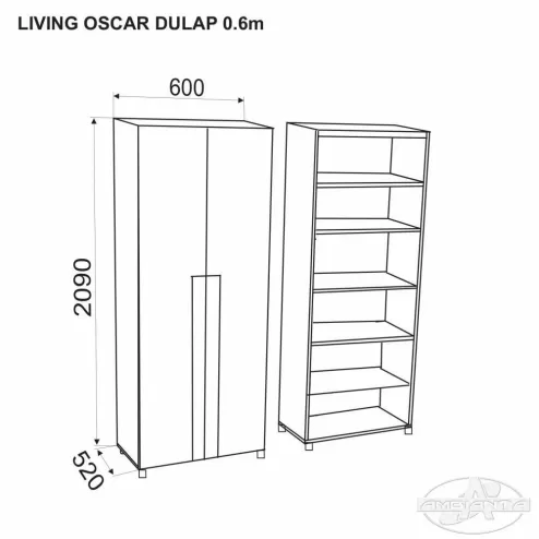 OSCAR Шкаф 0,6 м