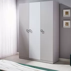 Шкаф 3D АМИГО Серый