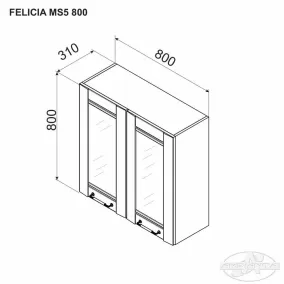 Modul FELICIA MS5 800 (modul superior usi cu sticla)