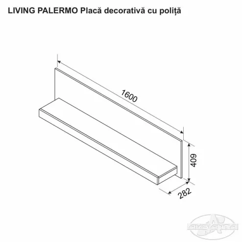 PALERMO декоративная панель с полкой