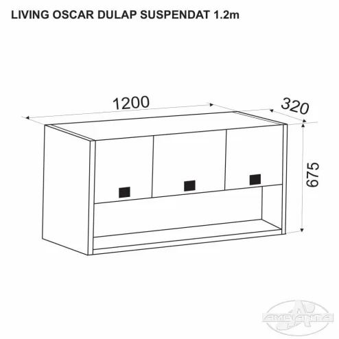 OSCAR навесной шкаф 1,2 м