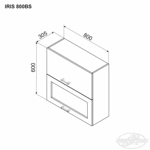 Верхний модуль IRIS 800 BS (дверцы со стеклом)