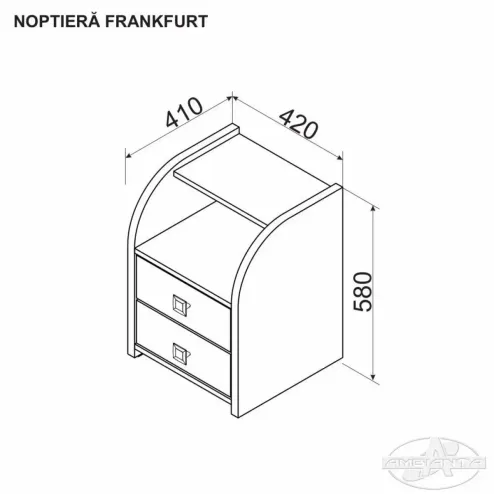 Тумбочка FRANKFURT Коричневая