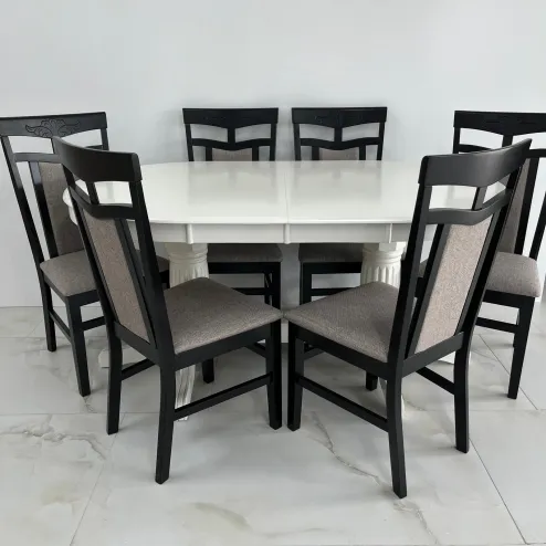 Set Masa AG 2800 Oval 6 Scaune AG Deepa-FL Negru