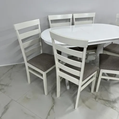 Европа белый и 6 стульев Ag Glory белый