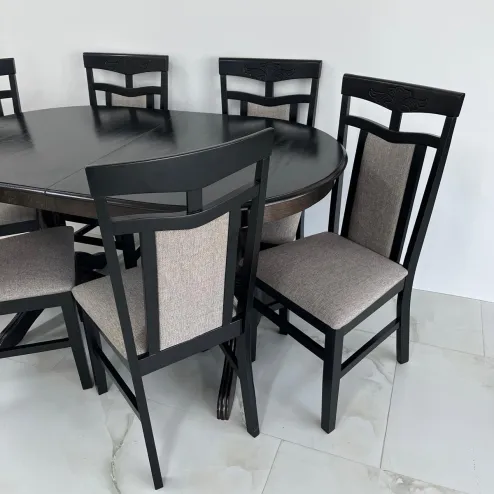 Набор: стол Europa маленький венге и 6 стульев Ag Deepa-FL венге