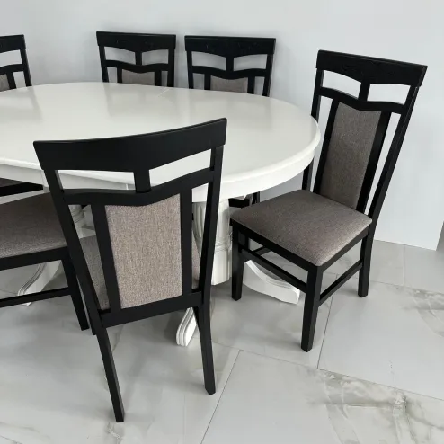 Set Masa AG 2800 Oval 6 Scaune AG Deepa-FL Negru