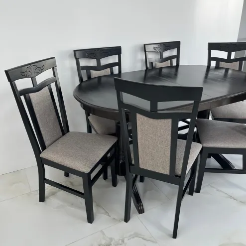 Набор: стол Europa маленький венге и 6 стульев Ag Deepa-FL венге