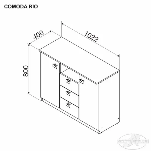 Comodă Rio Sonoma închis