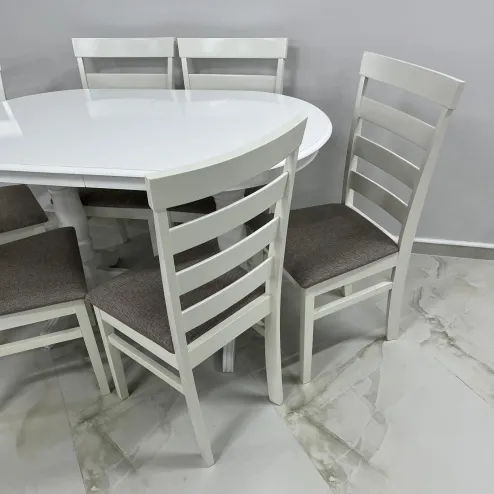 Европа белый и 6 стульев Ag Glory белый