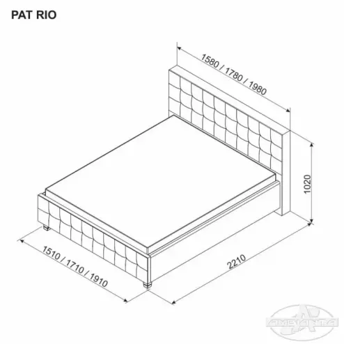 Dormitor Rio 140 cm Alb