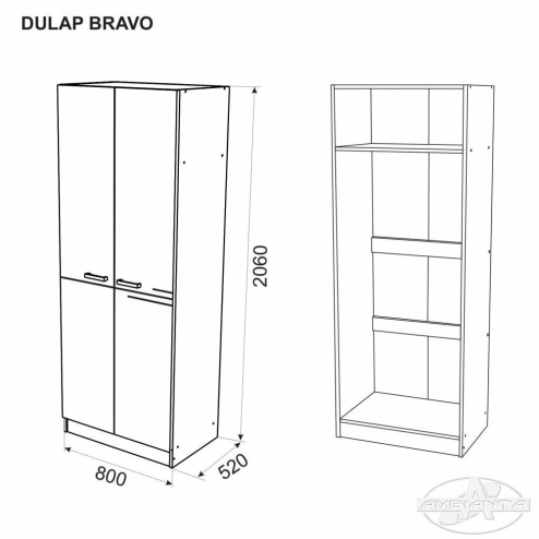 Dulap BRAVO Sonoma închis