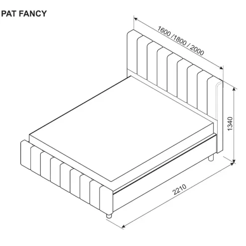 Кровать FANCY 180 см бежевая