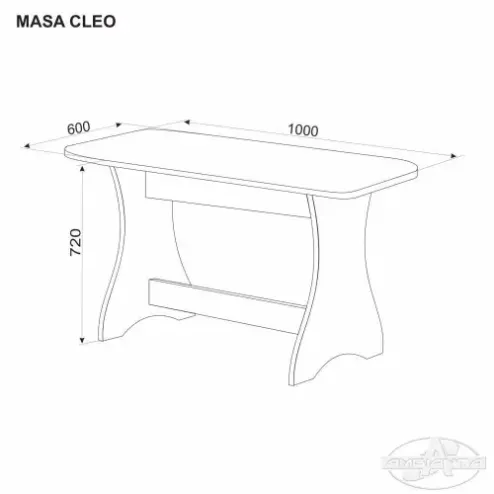 Стол Cleo-2 ECO Серый