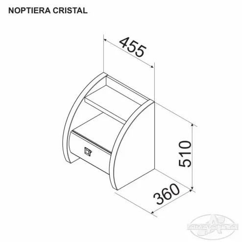 Тумбочка Cristal Белая