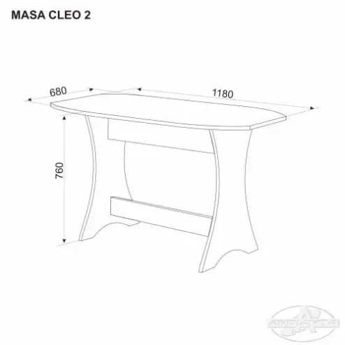 Стол CLEO-2 Серый